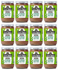 Once Again Organic Crunchy Almond Butter 16oz - Lightly Toasted - Salt Free Unsweetened - USDA Organic Gluten Free Certified Peanut Free Vegan Kosher Paleo - Glass Jar - 12 Pack