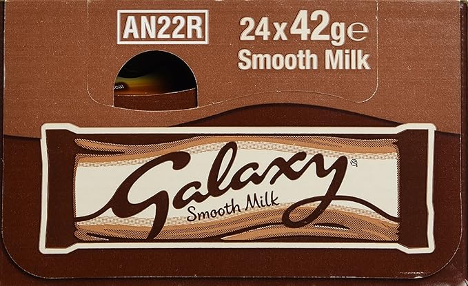 Galaxy Smooth Milk Chocolate Bar Single 42g Bar (Pack of 24)