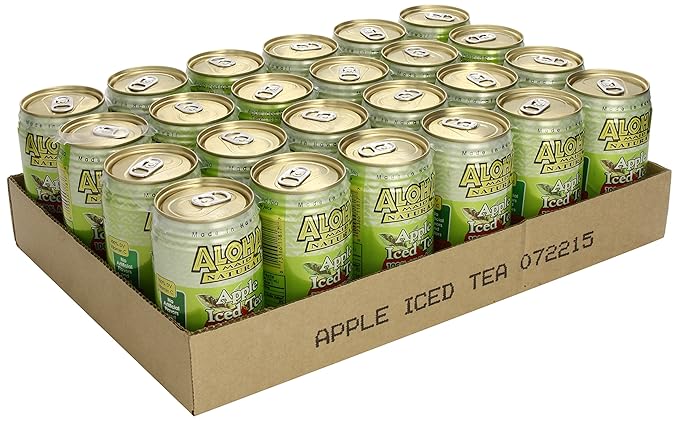 Aloha Maid Natural Iced Tea Apple 11.5 Ounce (Pack of 24)