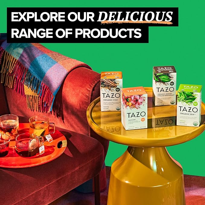 TAZO Tea Bags Green Tea Organic Zen Green Ginger &amp Peachy Green (1ea) (Variety Pack)