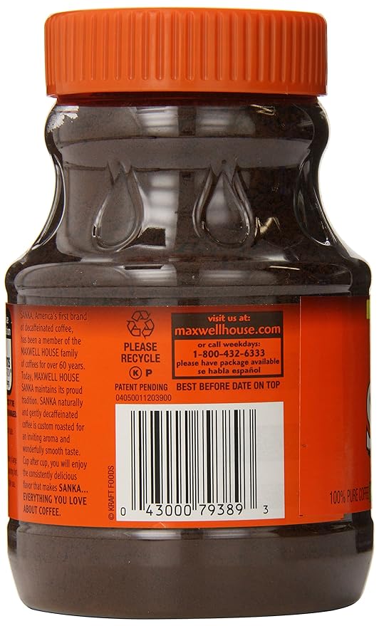 Sanka Instant Decaf Coffee 8 Ounce Jar (Pack of 4)