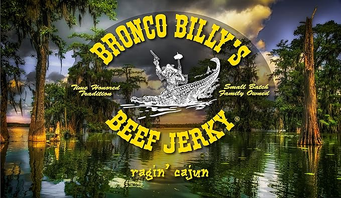 Bronco Billy's Beef Jerky Ragin' Cajun One Pound Resealable Bag