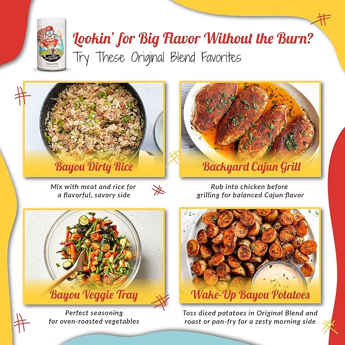 Cajun Two Step - StaleKracker - Variety Bundle - 1 each of Original Seasoning 8oz and Fire Seasoning 8 oz