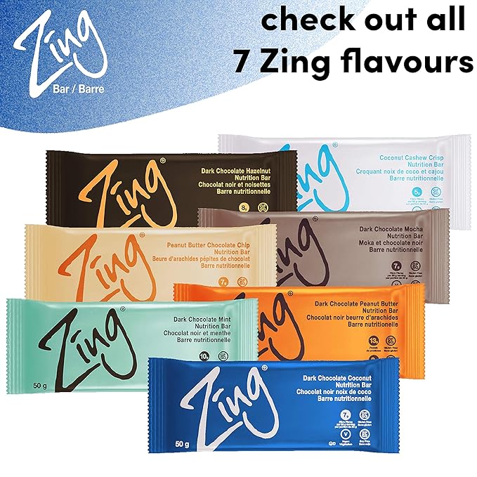ZING Dark Chocolate Coconut Bar 1.76 Oz (Pack of 12)