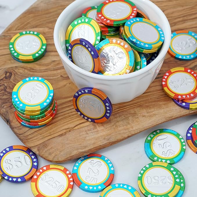Milk Chocolate Casino Coins 2 Pound Bulk Bag Chocolate Coins Individually Wrapped Chocolates