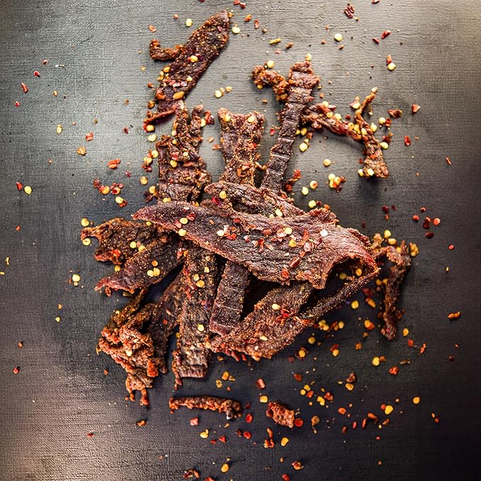 Centennial Cuts Beef Jerky – Blazing Saddles Jalapeño – High Protein Bold Jalapeño Flavor – 7 oz Snack