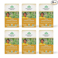 Organic India Tulsi Lemon Ginger Tea Bags - Herbal Tea Stress Relieving &amp Reviving Immune Support Aids Digestion Vegan USDA Certified Organic Non-GMO Caffeine-Free - 18 Infusion Bags 6 Pac