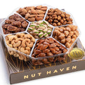 Holiday Nuts Gift Basket - Assortment of Sweet &amp Roasted Salted Gourmet Nuts - Food Gift Box for Him Husband Christmas Fathers Day Mothers Day Sympathy Family Men &amp Women