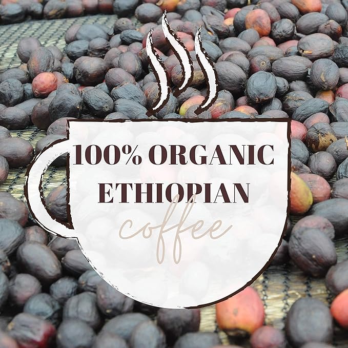 Ethiopian Yirgacheffe Natural Green Coffee Beans – Unroasted Heirloom Arabica | Bright Citrus Floral Honey Notes | High-Altitude Grown Specialty Grade | Home Roasting – 2lb/32 Ounces