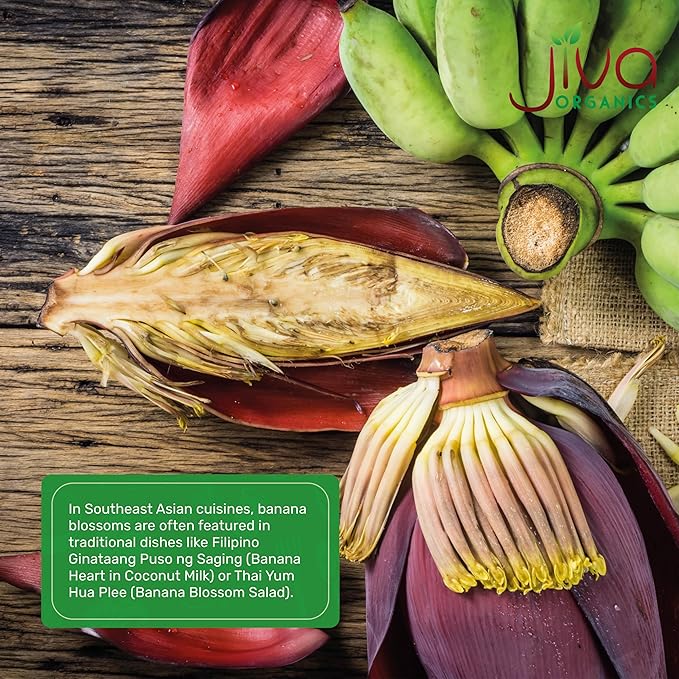 Jiva Organic Banana Blossoms 14 Ounce (Pack of 6) - BPA Free Gluten Free - Delicious Meatless Alternative