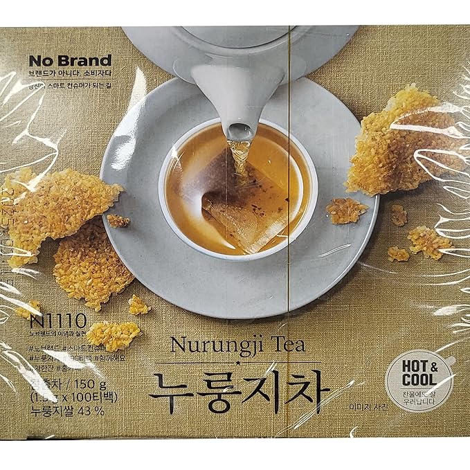 GASHINA STORY Scorched Brown Rice Chip Tea Nurungji Tea 누룽지차 100 Tea Bags Solomon's Seal 100% Natural Premium Korean Herbal Caffeine-free Perfect Daily Healthy Drink and Gift Made in Korea