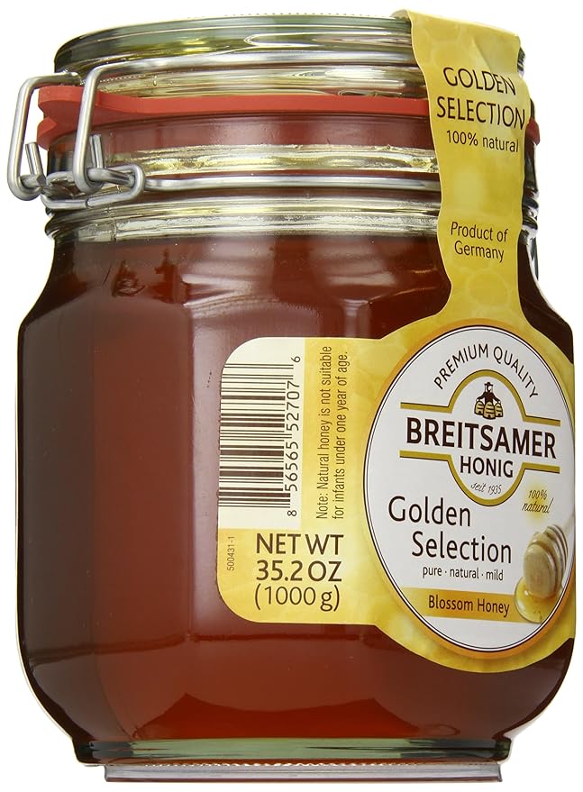 Breitsamer Golden Selection Honey Flip-Top Jar 35.2 Ounce