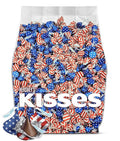 Patriotic Kisses 4th of July Candy - 200 Pieces Milk Chocolate Patriotic Candy Individually Wrapped Red White and Blue Kisses Bulk - USA Chocolate Bulk Bag Perfect for July 4th Celebrations - 2 Pound