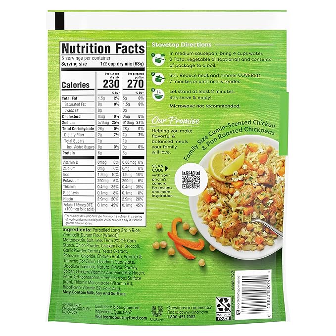 Knorr Rice Side Dish Chicken Broccoli Family Pack 11 oz 7 Count