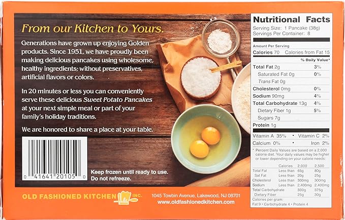 GOLDEN Pancake Potato Sweet 10.6 Ounce (Pack of 12)