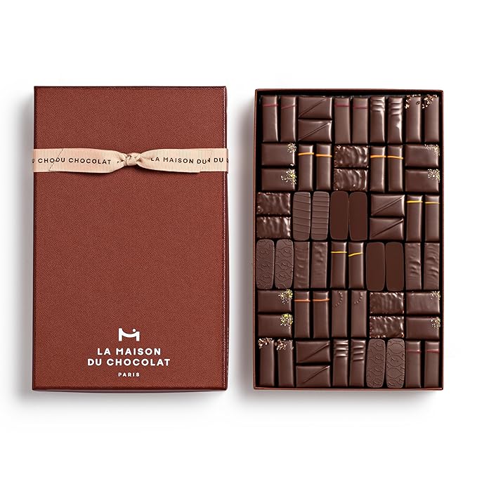 LA MAISON DU CHOCOLAT Coffret Maison Dark Gourmet Dark French Chocolate Gift Box (60 Pieces)