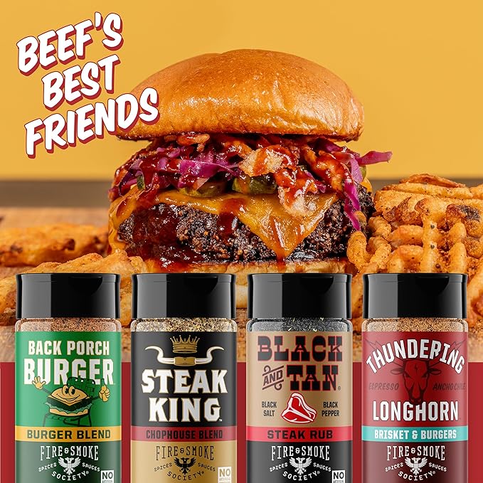 Fire &amp Smoke Society Motherload (18-Pack) Variety | BBQ Rubs and Seasonings Christmas Gifts for Men Grilling Accessories | Steak Seasoning Chicken Burgers Pulled Pork | Large Spices Set