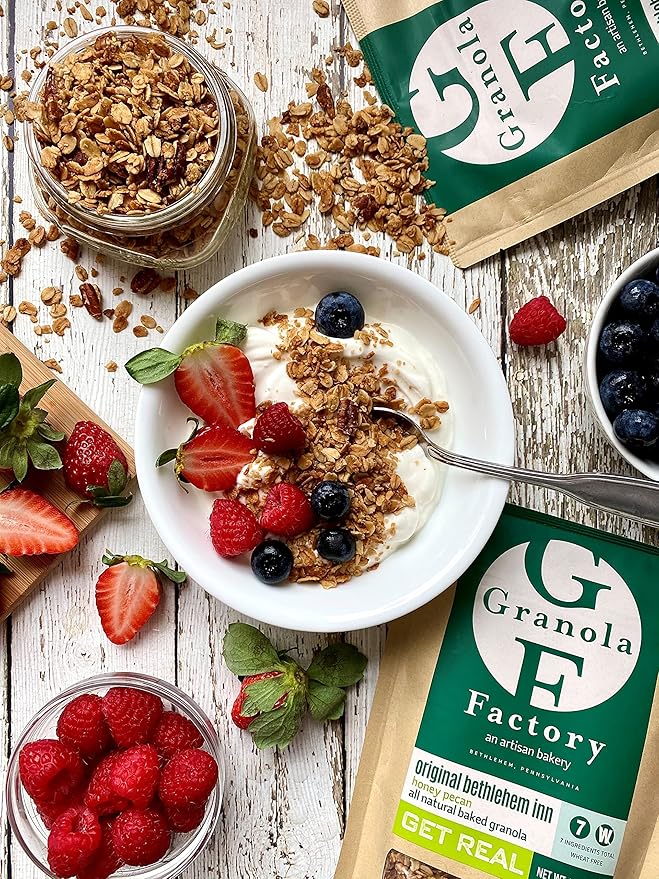 Granola Factory Honey Pecan All-Natural Sweet and Salty Breakfast Cereal and Snack (Honey Pecan) 11 ounce (Pack of 3)