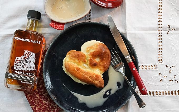 Runamok Organic Bourbon Barrel Aged Maple Syrup - Vermont Maple Syrup Pure Maple Syrup for Cocktails Cheese Pairing &amp Perfect To Be Used As Pancake Syrup Maple Syrup Organic | 8.45 Fl Oz (250mL