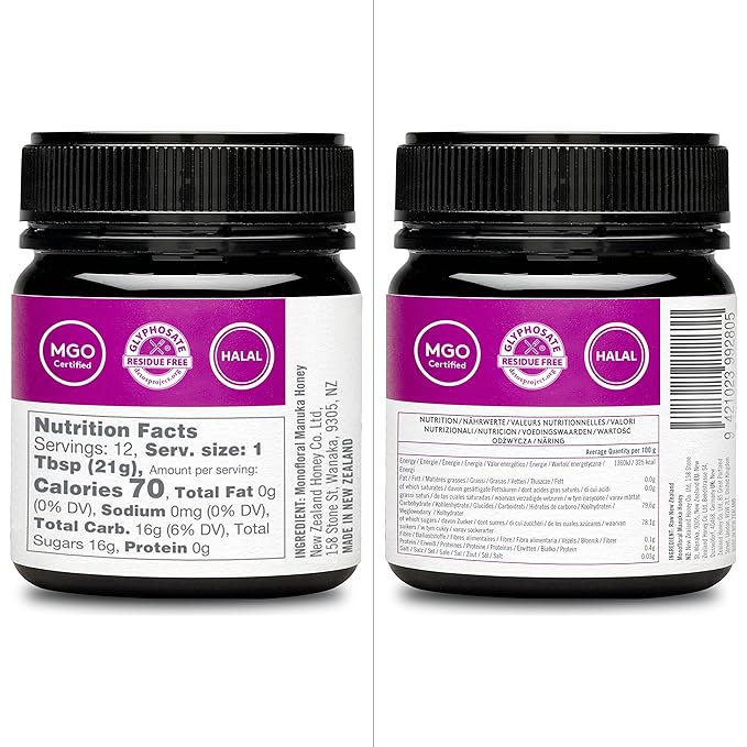 New Zealand Honey Co. Raw Manuka Honey UMF 26+ / MGO 1282+ 8.8 oz &amp UMF 24+ / MGO 1122+ 8.8 oz