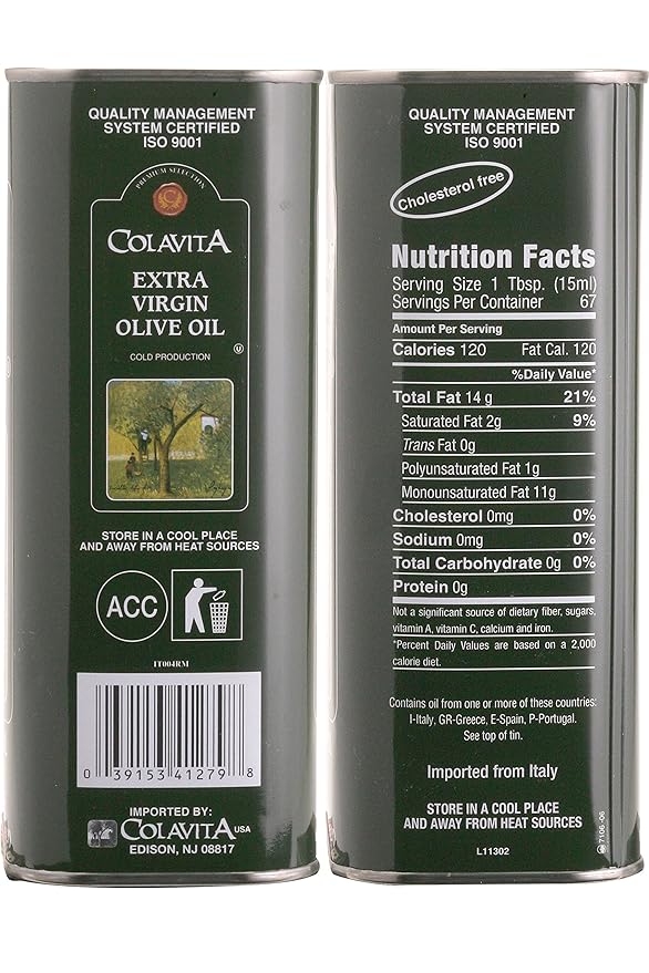 Colavita Premium Selection Extra Virgin Olive Oil - Twin Pack 34 Fl Oz Each