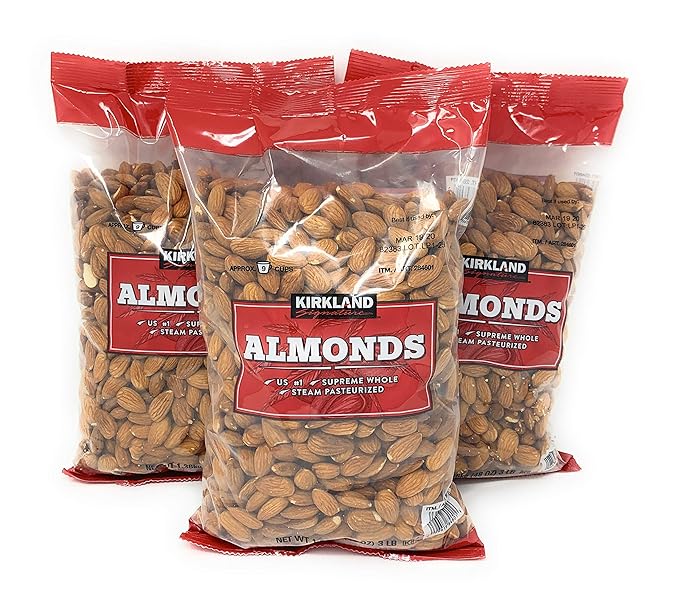 Kirkland Signature Supreme Whole Almonds 3 Pack (3 Pounds)