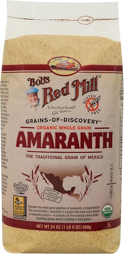 Bob's Red Mill Organic Whole Grain Amaranth 24 Oz (4 Pack)