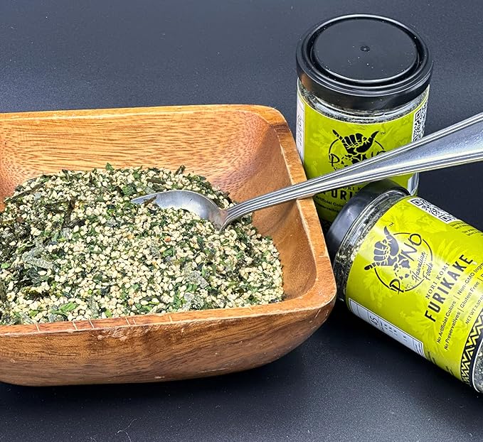 Pono Hawaiian Premium Made -Nori Komi Furikake Rice Seasoning - Gluten-Free and Non-GMO - Multi-Purpose Rice Topping – Free from Preservatives and Artificial Colors – Japanese Seasoning - 1lb (17.64oz