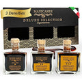 MANICARDI Set of 3 Condiments with Balsamic Vinegar of Modena PGI - Selected with Three Different Degrees of Density - Made in Italy 100 ml Each