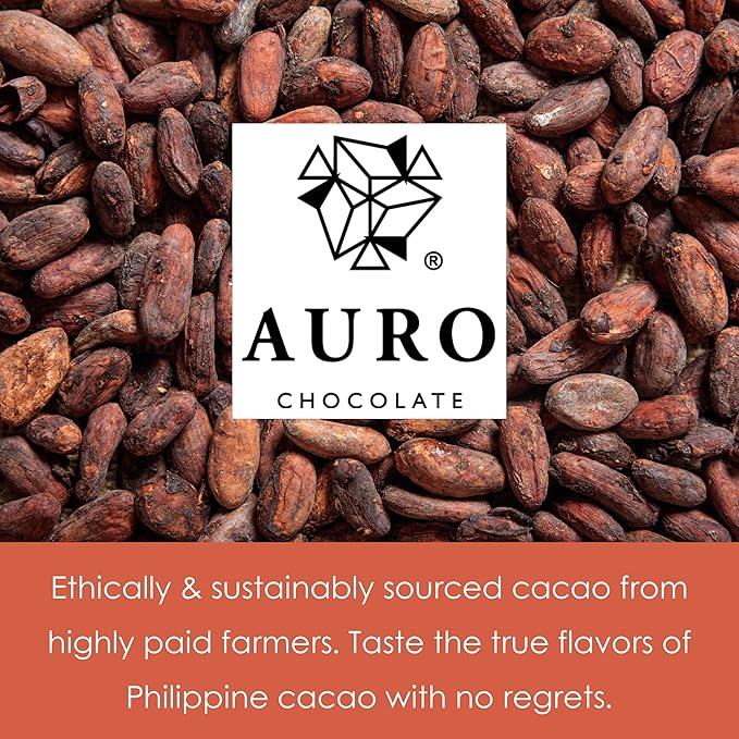 Auro 42% Milk Chocolate 3 Pack - Filipino Chocolate - Premium Made At Origin Direct Trade Bean-to-Bar Woman Owned BIPOC Owned - Gluten-Free Halal - Bundle