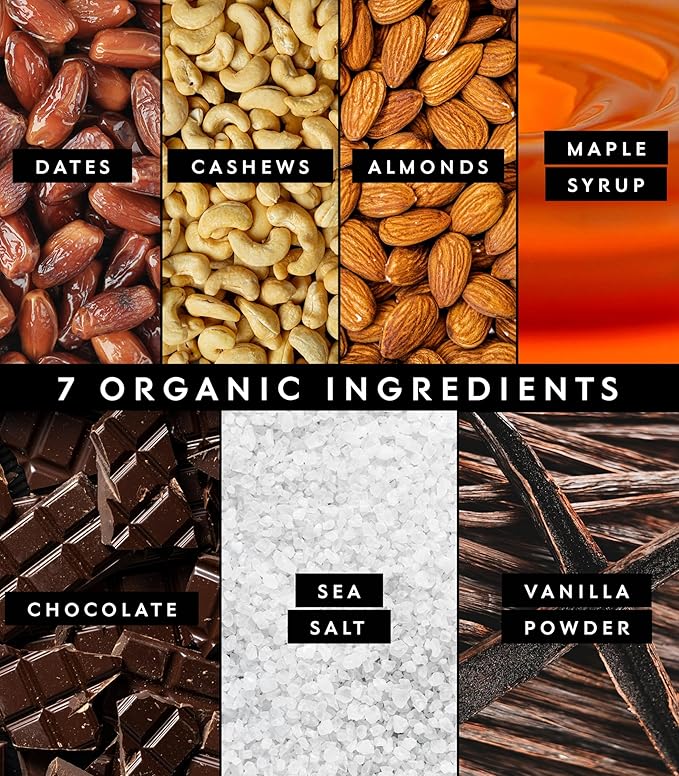 Truvani Plant Based Snack Bars | Chocolate Chip Cookie Dough 12 Pack | 5g Protein | USDA Organic and Vegan | The Only Bar | Dairy Soy and Gluten Free | Individually Wrapped