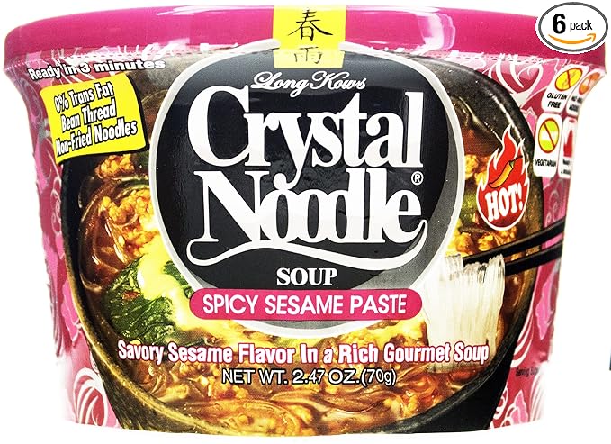 Crystal Noodles Soup Spicy Sesame Paste 2.47 oz (Pack of 6)