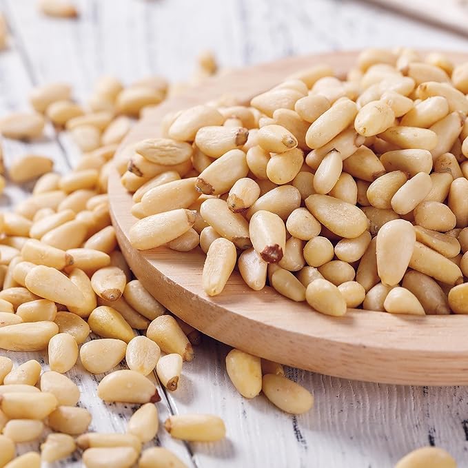 Raw Pine Nuts 1 Pound | Whole Natural Unsalted Pignolias | Great for Cooking Baking Salads Pesto Sauce Roasting | Vegan Keto Paleo Friendly | Jaybee's