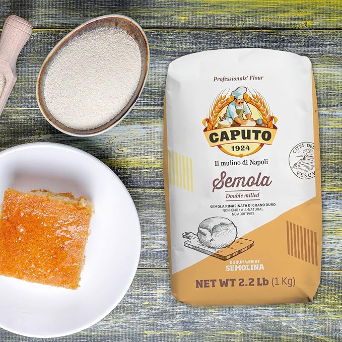 Antico Molino Caputo Semola Di Grano Duro Rimacinata (Reground Semolina Flour) - Pack 4