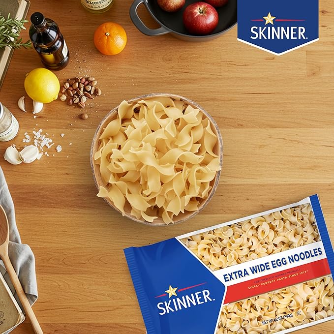 Skinner Extra Wide Egg Noodle Pasta 12 Pack (12 oz Each) – Pantry Staple for Casseroles Soups &amp Satisfying Meals