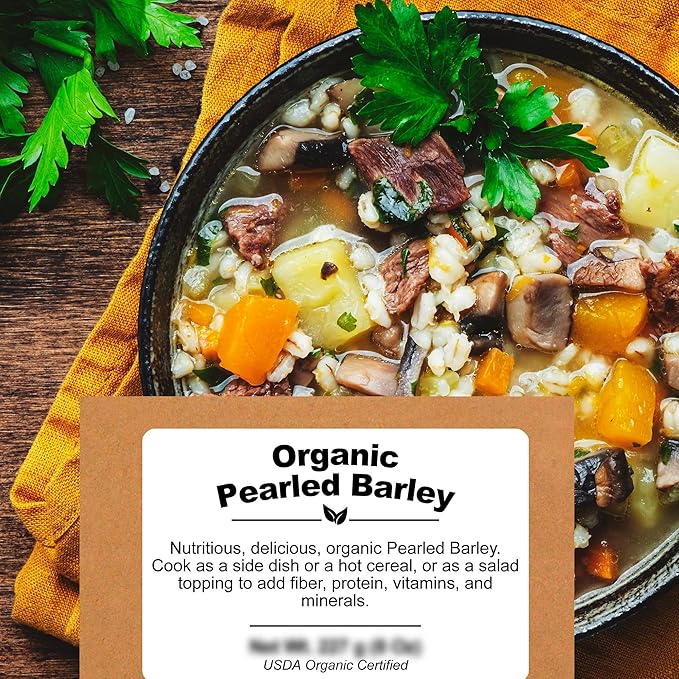 Be Still Farms Organic Pearl Barley Grain (2.8lb) - Pearled Barley Seeds for Soup Pot in Bulk - Not Hulled | Similar to Hulless Barley | Quick Cook Barley for Porridge Cereal | USDA Organic | Vegan