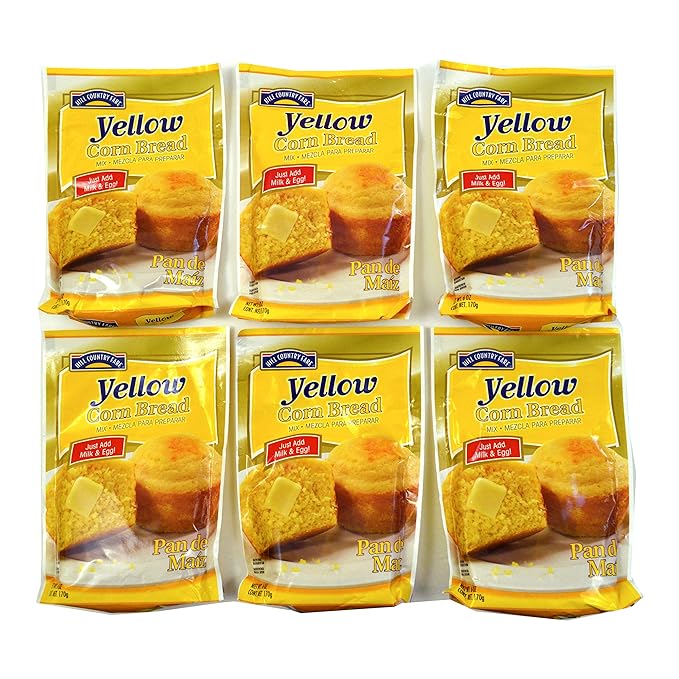 Hill Country Fare Yellow Corn Bread Mix 6 Oz (Pack of 6)