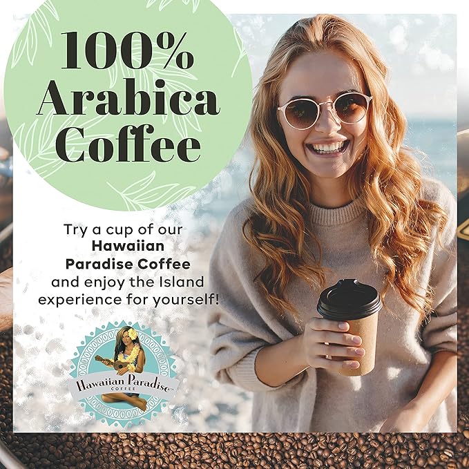 Hawaiian Paradise Coffee Café Geneva Espresso Roast Medium Dark 24oz. Whole Bean – 100% Arabica Beans