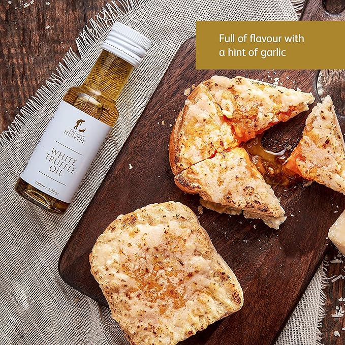 TruffleHunter - White Truffle Oil - Extra Virgin Olive Oil for Cooking &amp Seasoning - 3.38 Oz