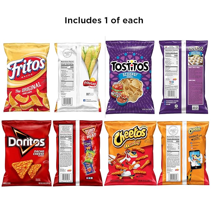 Frito Lay Big Bag Bundle Classic Favorites Variety Pack (Pack of 4)