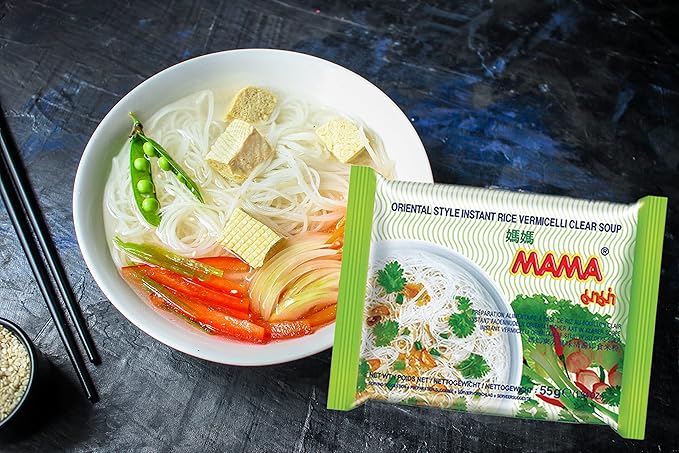 Ramen Noodles Bulk Mystery Box Variety Pack of 30 with 5 or more Flavors and Premium Reusable Chopsticks