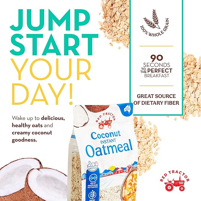 Red Tractor Creamy Style Coconut Instant Oats 400g 1 Pack (1 Pack)