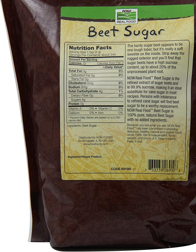 NOW Foods Beet Sugar 3-Pound (Pack of 2)