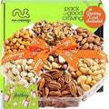 NUT CRAVINGS - Happy Birthday Treats Mixed Nuts Gift Basket with Bday Ribbon (7 Assortments) Food Platter Healthy Snack Care Package Food Assortments