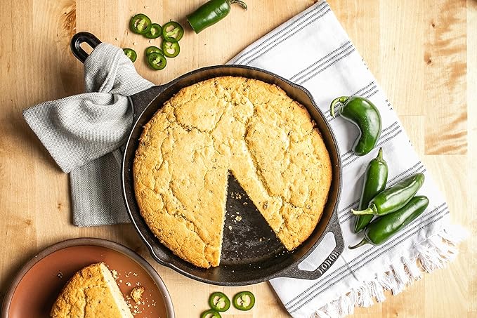 Lodge Cast Iron Skillet Cornbread - Pair with Cast Iron Skillet Wedge Pan Cornstick Pan or Muffin Pan Quality Ingredients (8 Pack) - Hotshot Jalapeño