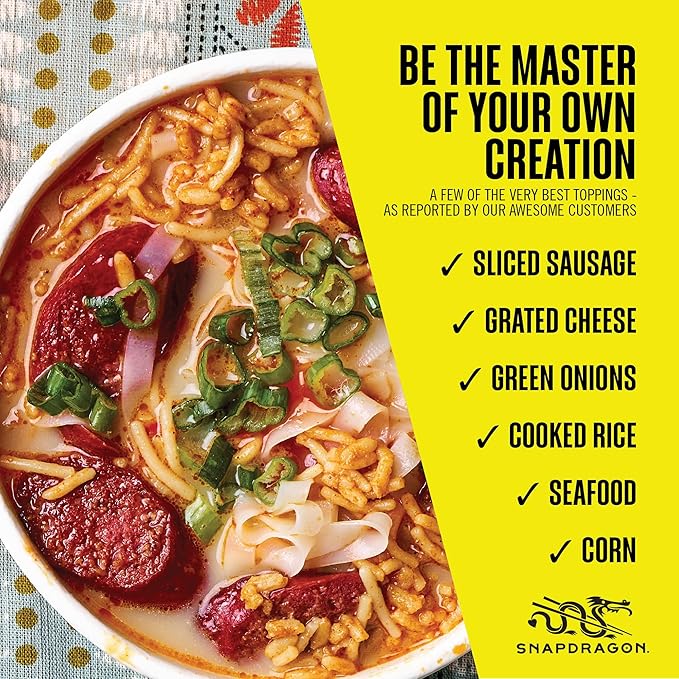 Snapdragon Laksa Curry Instant Noodle Bowls | Coconut Curry Flavor with Rice Noodles | Gluten-Free | No MSG Added | 2.1 oz (6 Pack)
