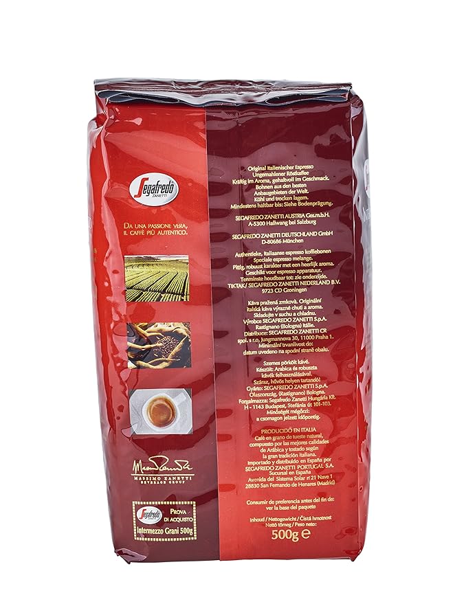 Segafredo - Intermezzo Espresso Beans - Bag of 500gr/17.64oz
