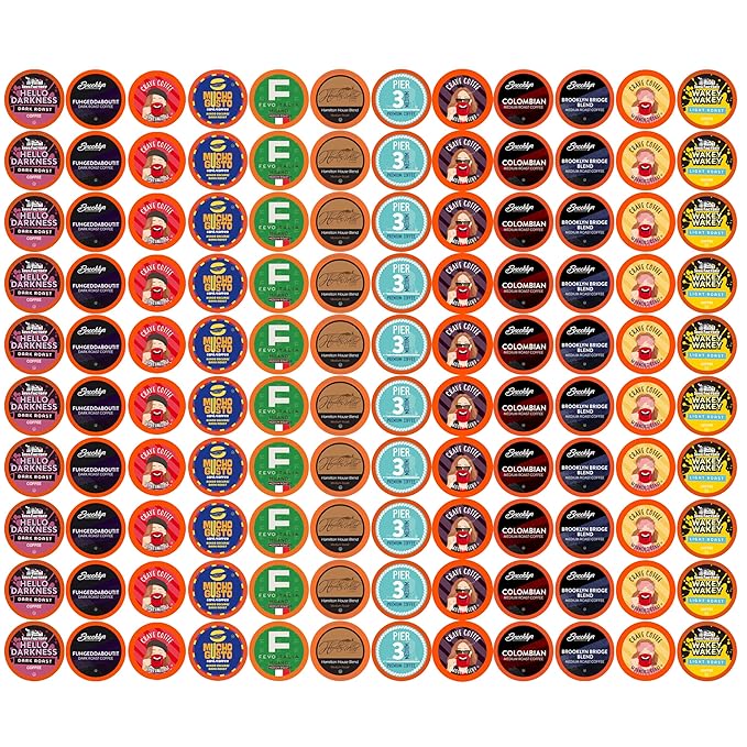 Coffee Pod Variety Packs All Roasts Sampler Assorted Compatible with 2.0 K-Cup Brewers Variety Pack 120 Count (Pack of 1)