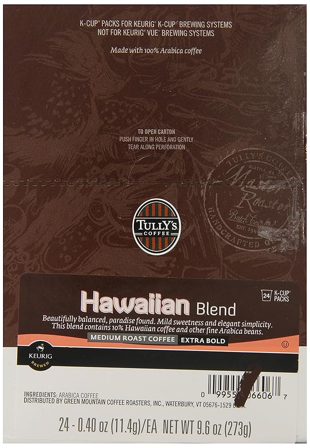 Tully's Coffee Hawaiian Blend 48 K-Cups