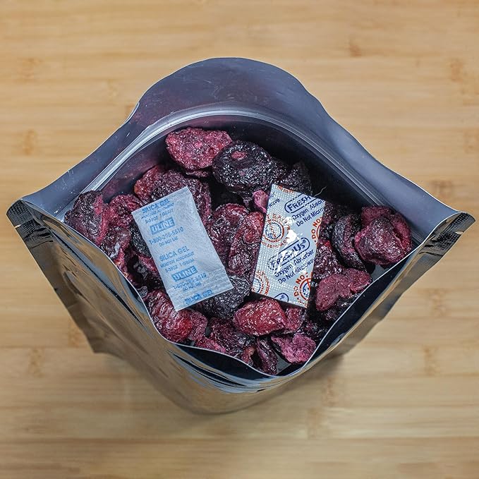Freeze-Dried Sweet Cherries - Unsweetened No Preservatives Nutrient-Dense - Bulk &amp Multi-Pack Options by Survival Grocery® (36 oz./3 Resealable Bags)